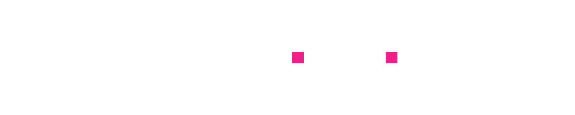 Text logo reads "THE WEB EDIT" in white with pink accents on a black background.